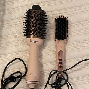Lange Rose Gold and Black Hair Styling Brush Duo